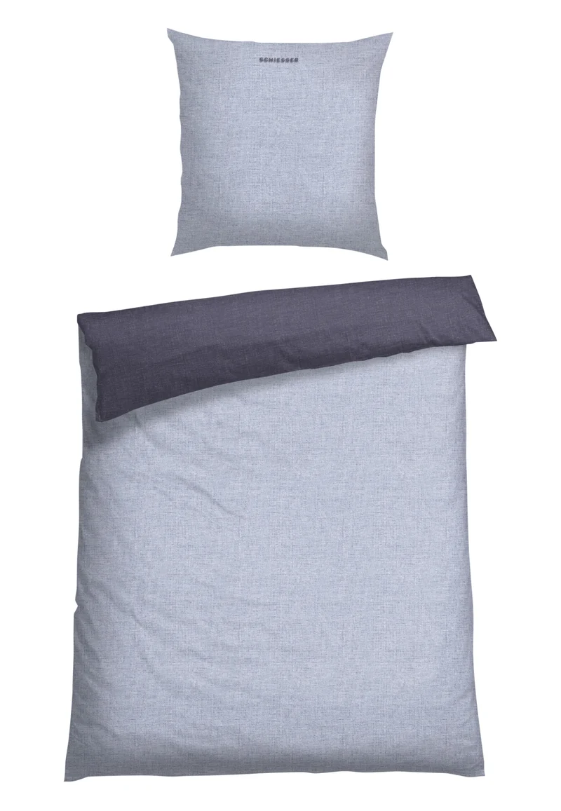 Bettwäscheset 2-teilig Blau/Grau - SCHIESSER Home
