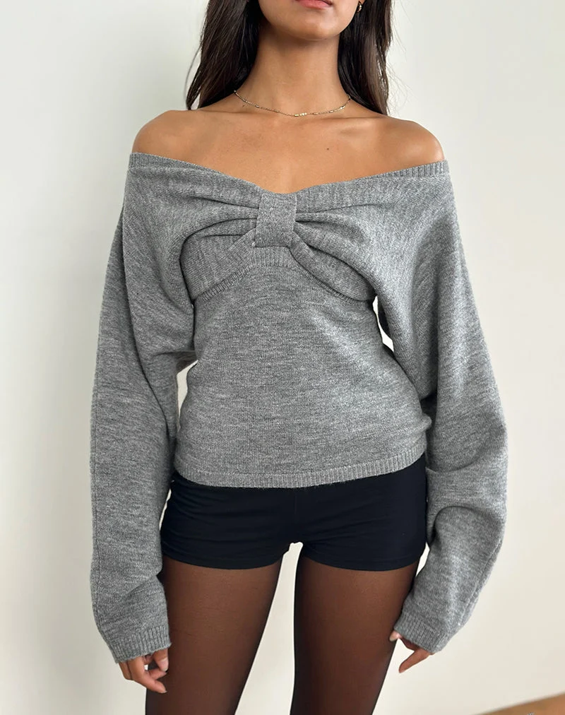 Pull Sikuna Bow en gris
