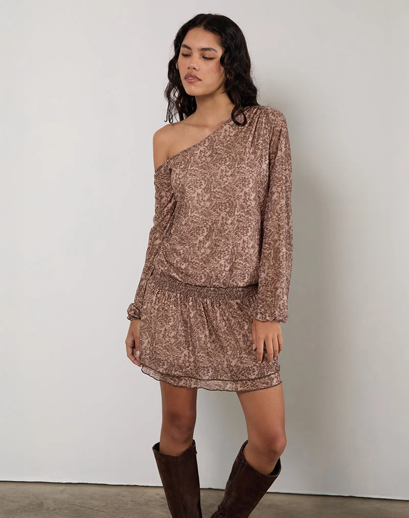 Robe Papinka en maille Vintage Paisley rose