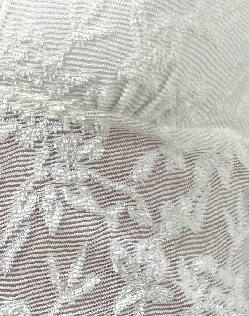 Cosimo Halterneck Top in Jacquard Knit Ivory