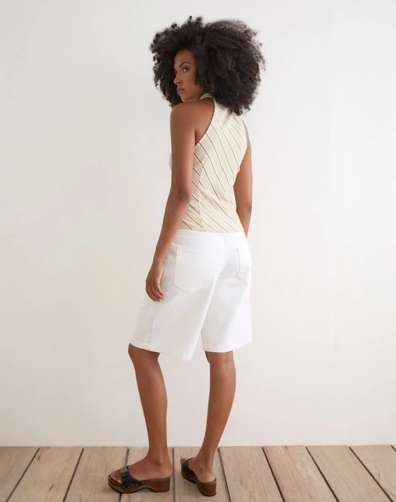 Haut Iggya, motif « Tilt Lines », beige