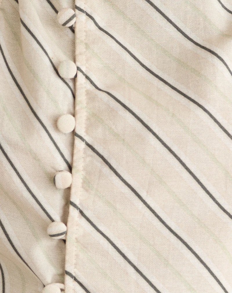 Haut Iggya, motif « Tilt Lines », beige