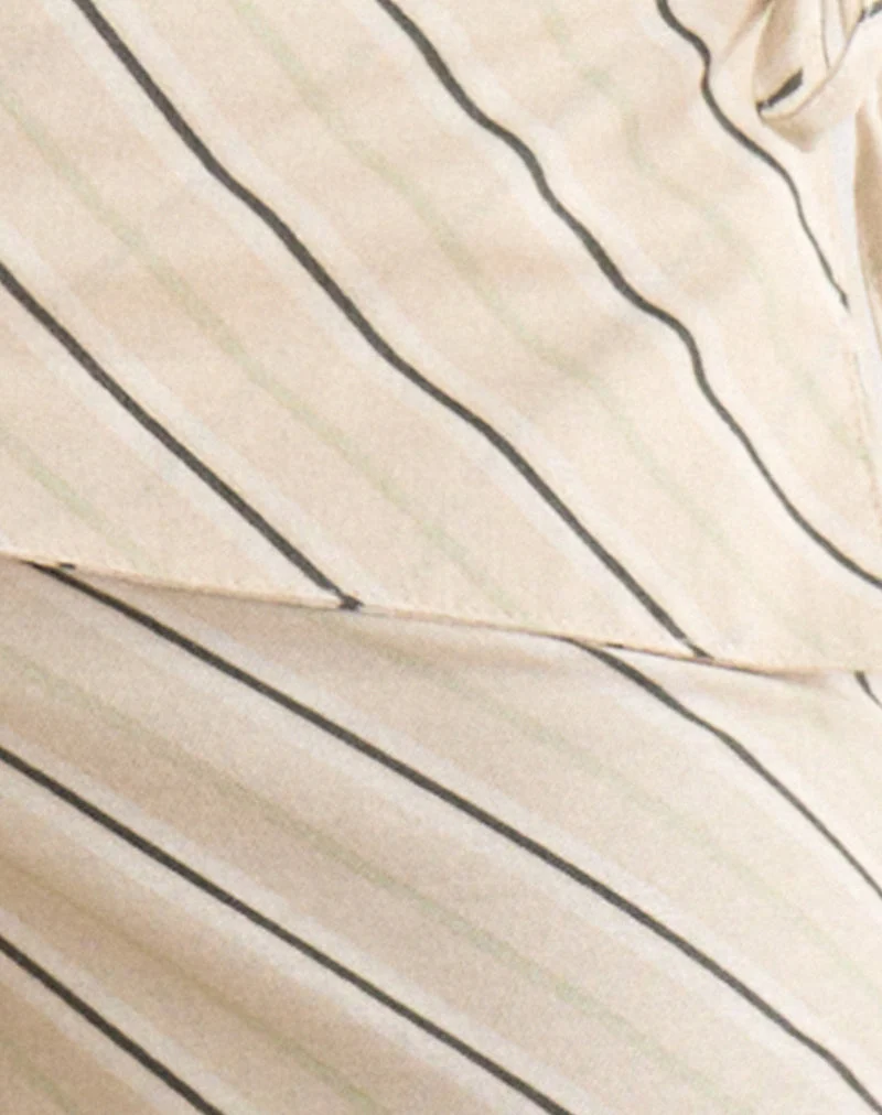 Pantalon Faria, motif « Tilt Lines », beige