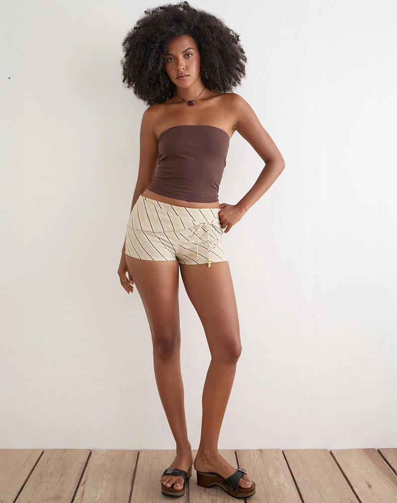 Short Blasa, motif Tilt Lines, beige