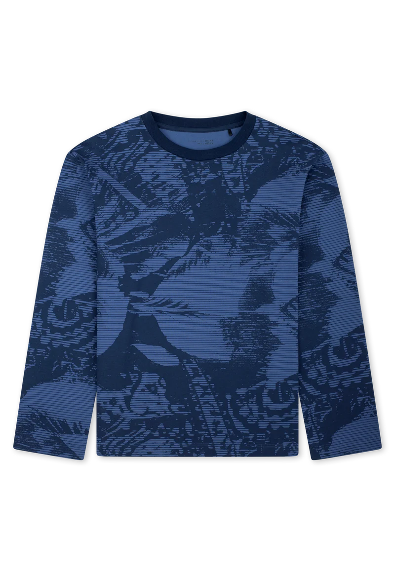 Shirt Blau gemustert - Mix+Relax