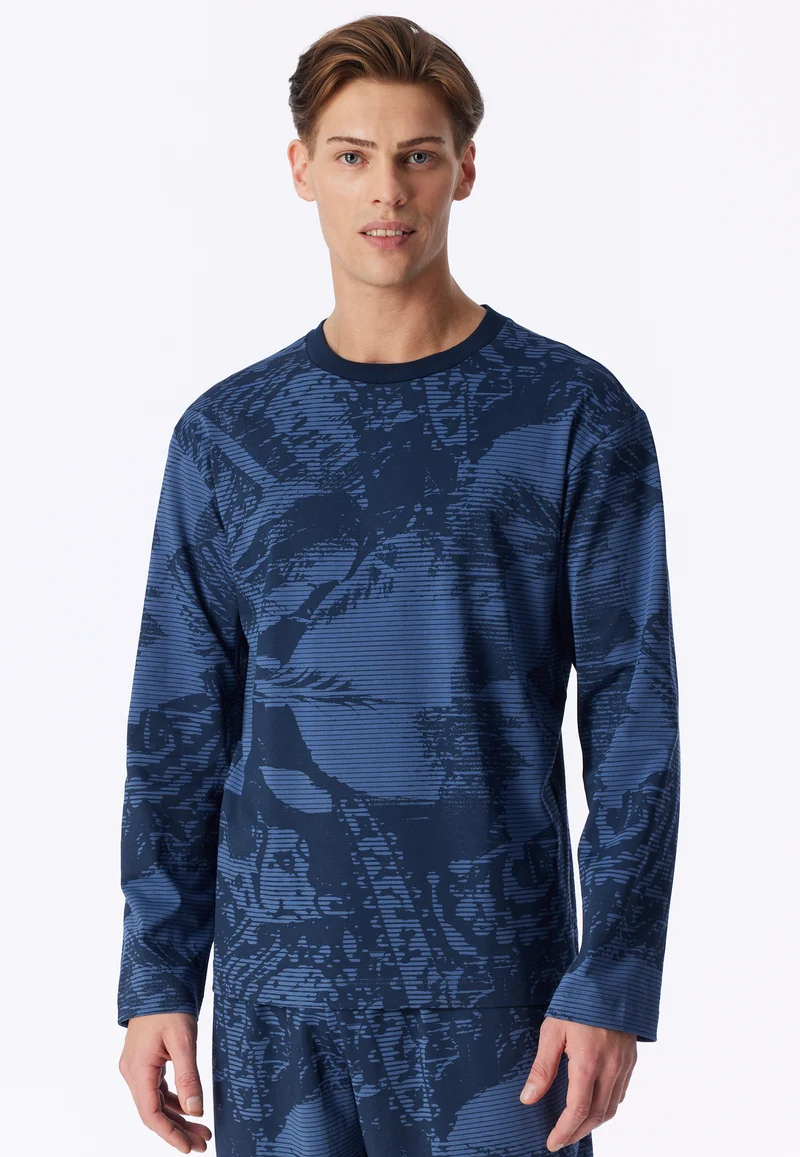Shirt Blau gemustert - Mix+Relax
