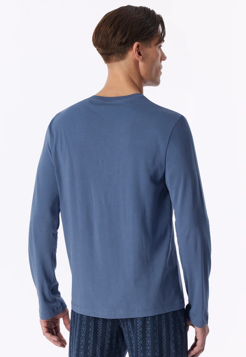 Shirt V-Ausschnitt Blau - Mix+Relax