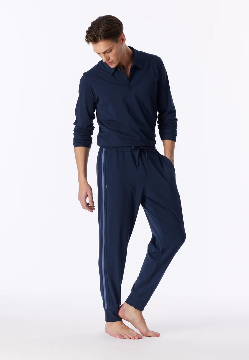 Hose mit Bündchen Blau - Mix+Relax