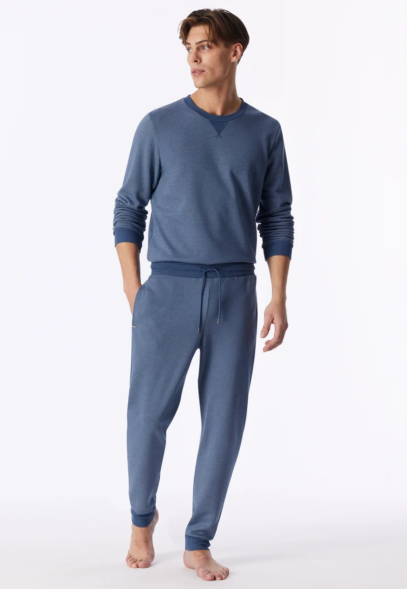 Hose mit Bündchen Blau - Mix+Relax