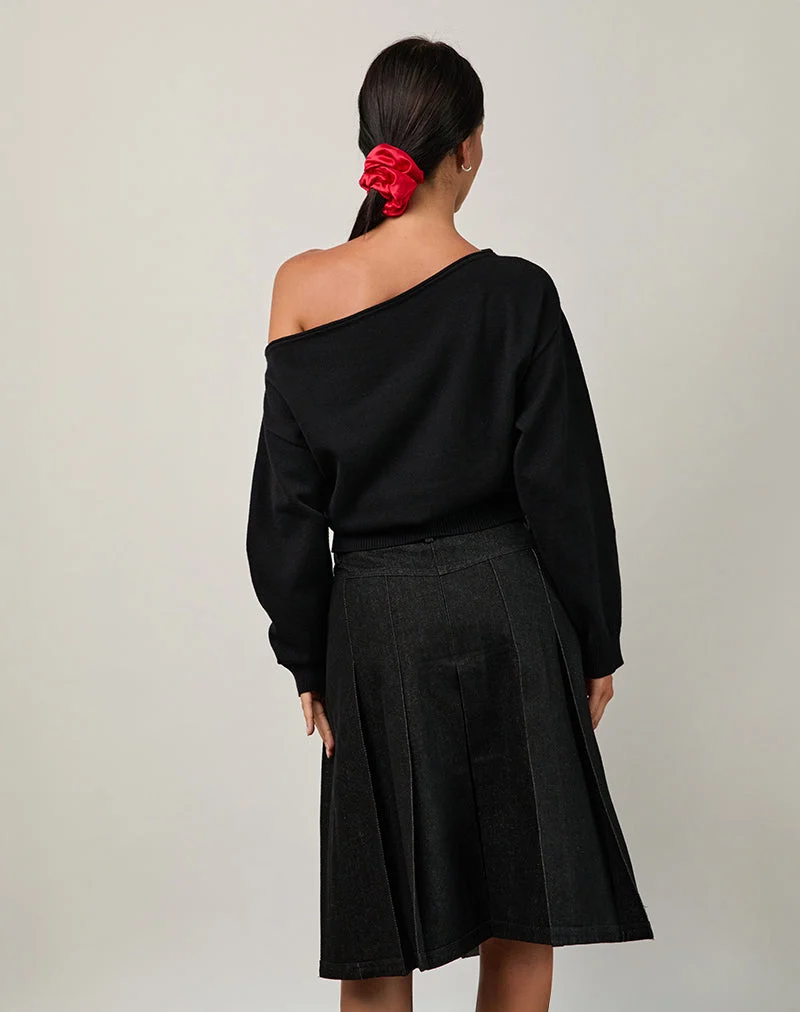 Pull Jalira Asymmetric Cinch en noir