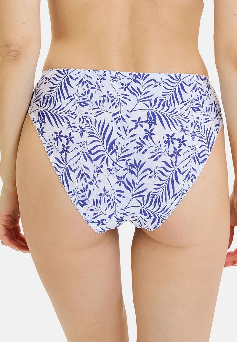 Slip Amélie Print Feuillage Bleu