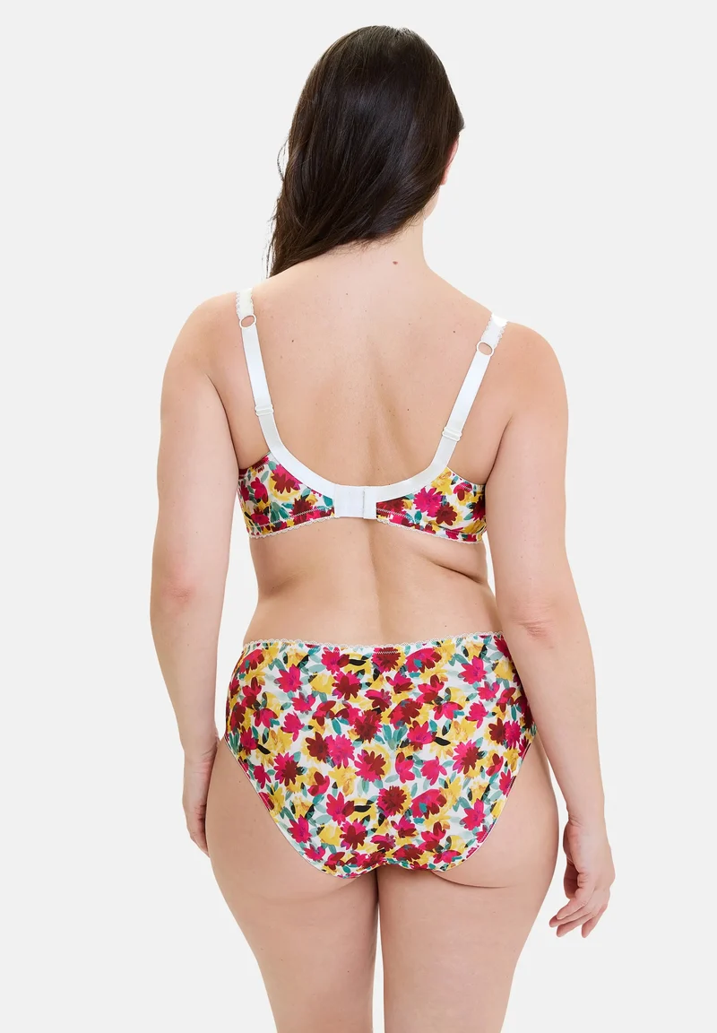 Soutien-gorge emboîtant Célia Fleurs Rouges & Jaunes