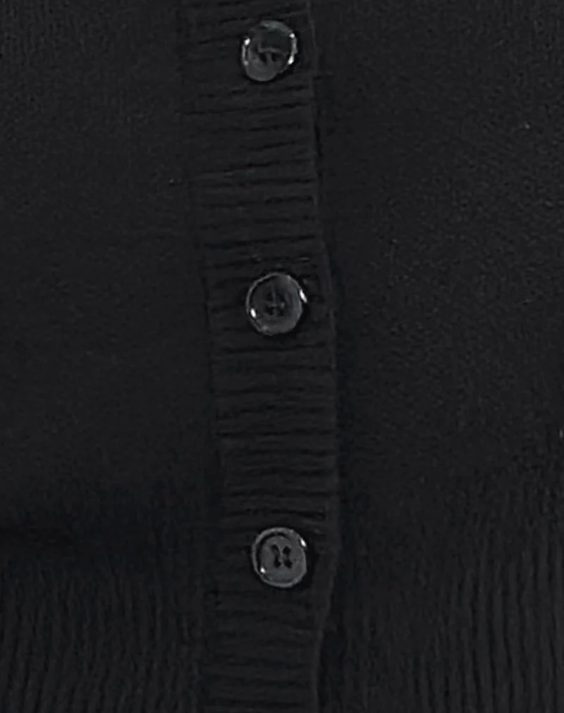 Cardigan à manches longues Subra en noir