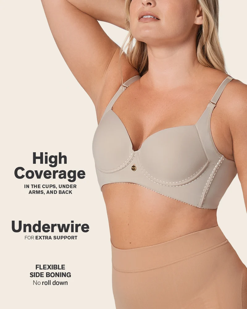 Pack de 2 soutiens-gorge push-up souples avec une bonne couverture au niveau des emmanchures et du dos