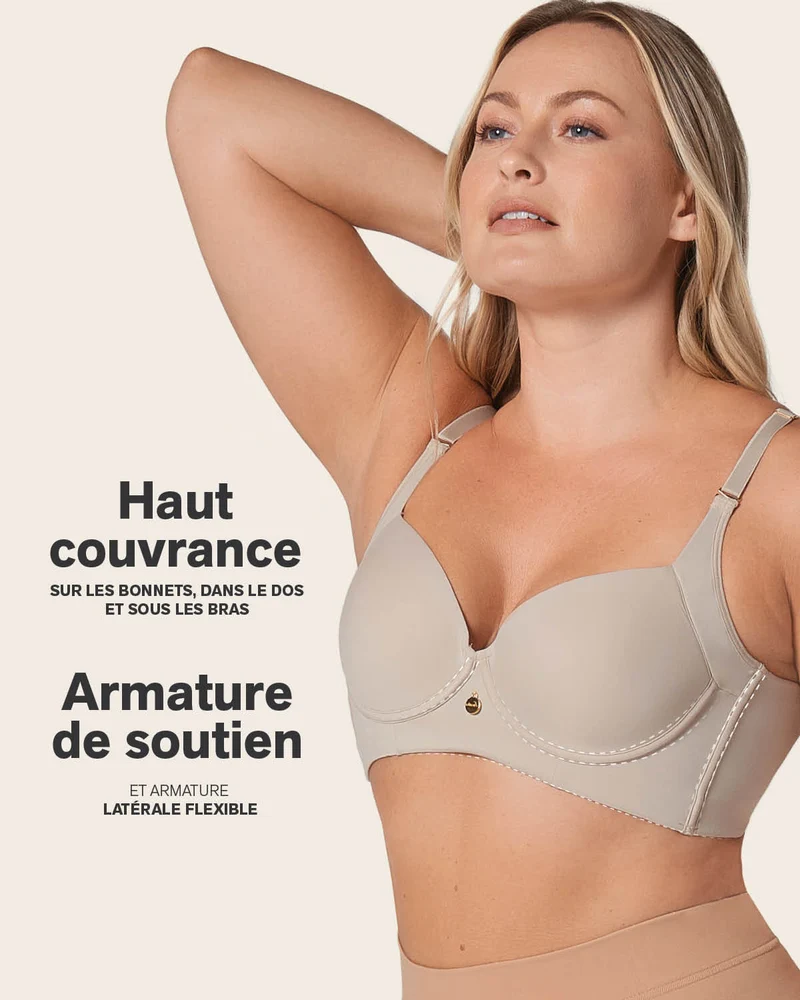Pack de 2 soutiens-gorge push-up souples avec une bonne couverture au niveau des emmanchures et du dos