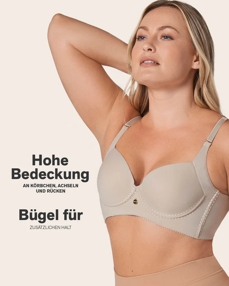 Pack de 2 soutiens-gorge push-up souples avec une bonne couverture au niveau des emmanchures et du dos