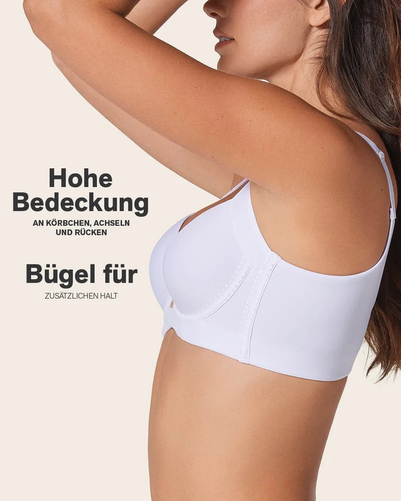 Pack de 2 soutiens-gorge push-up souples avec une bonne couverture au niveau des emmanchures et du dos