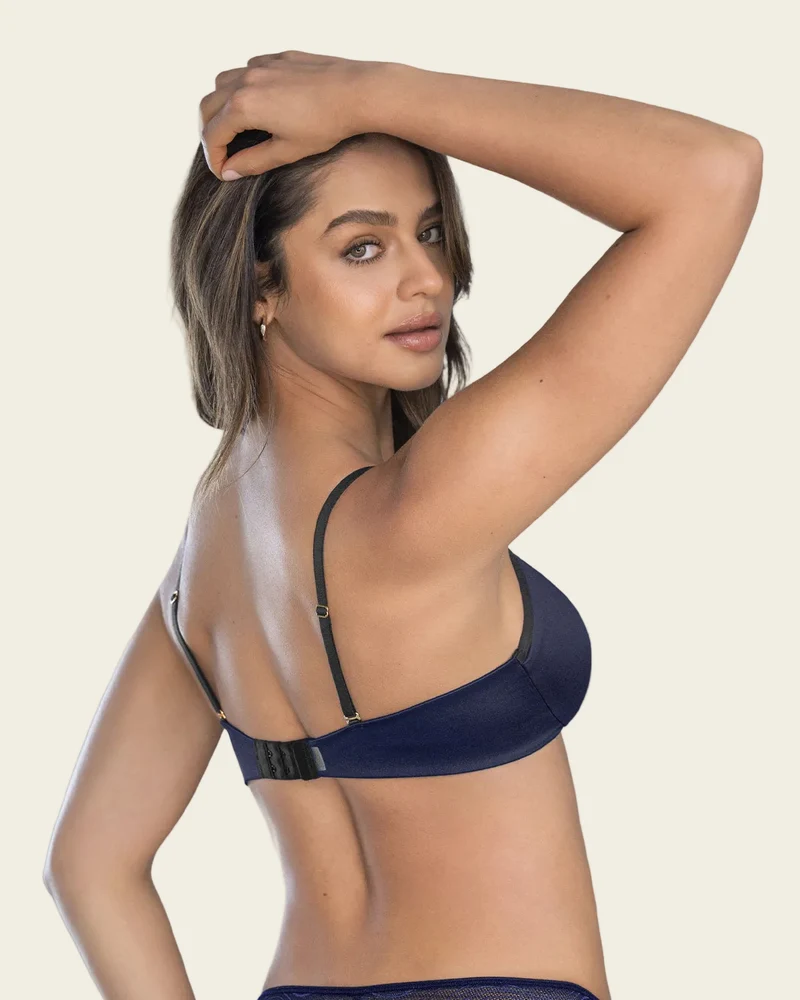 Soutien-gorge à armatures flottantes effet d’ombre en tulle transparent