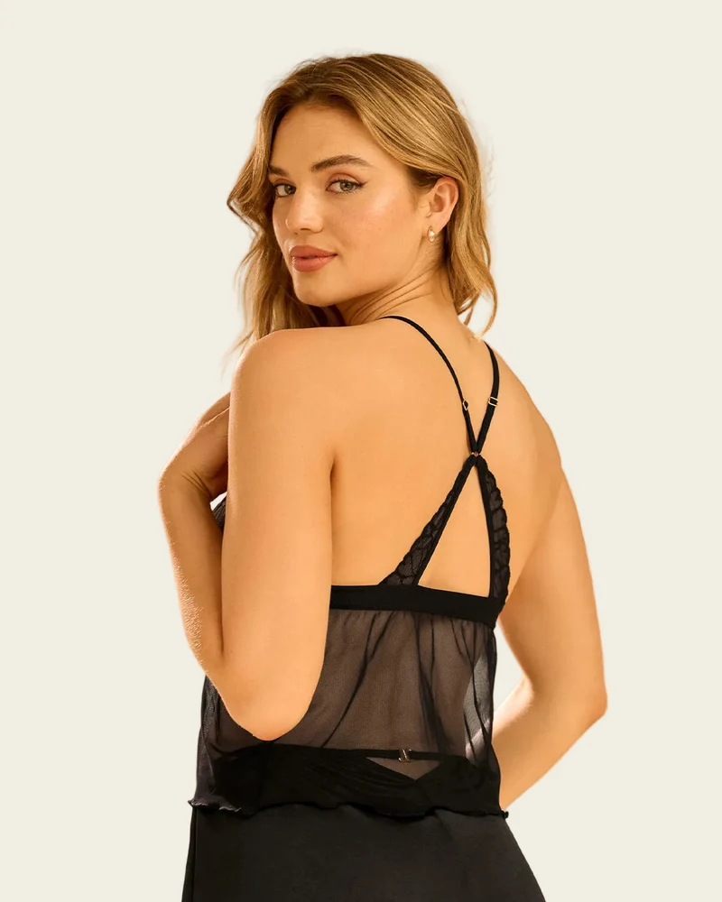 Débardeur avec bonnets en mesh et dentelle Leonisa by Serez