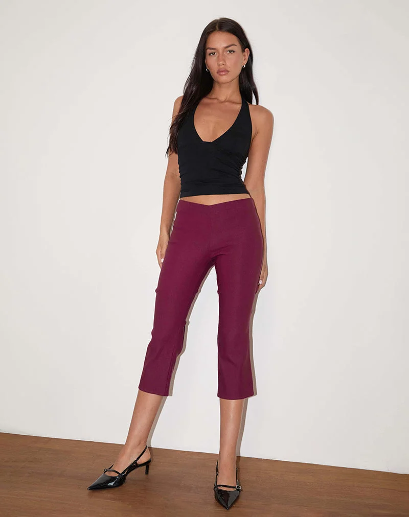 Pantalon Capri Kila, Tailoring Burgundy