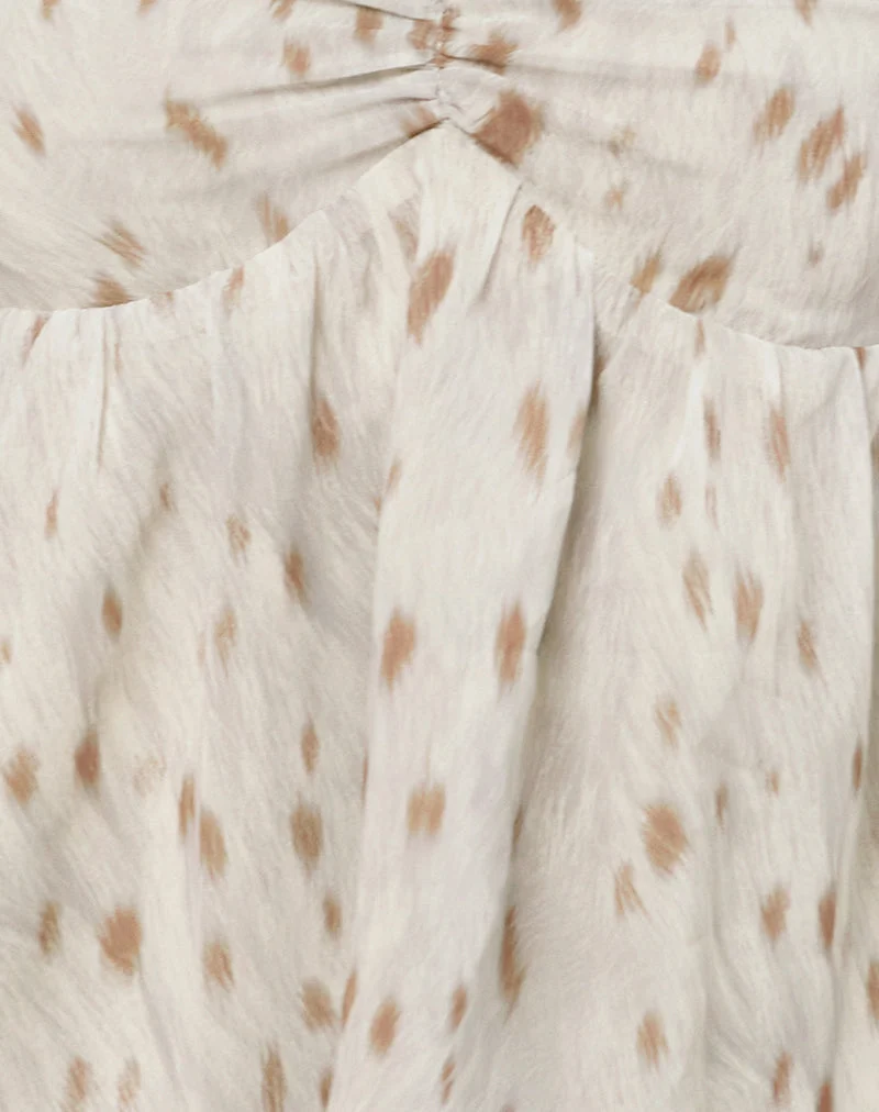 Setsuko Bandeau Longline Top in Bambi Ivory