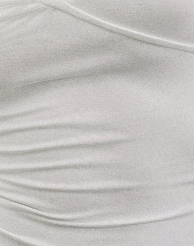 Dolores Wrap Top in Rayon Jersey Ivory