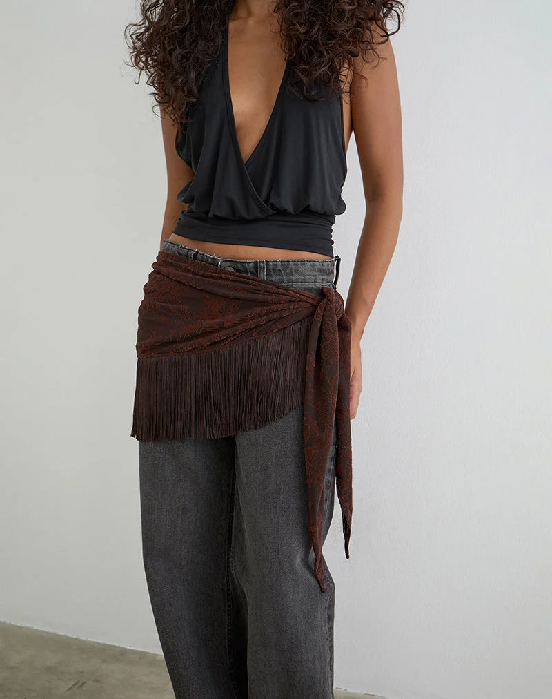 Sarong Shantari, motif « Fine Leaf Flower Ganache »