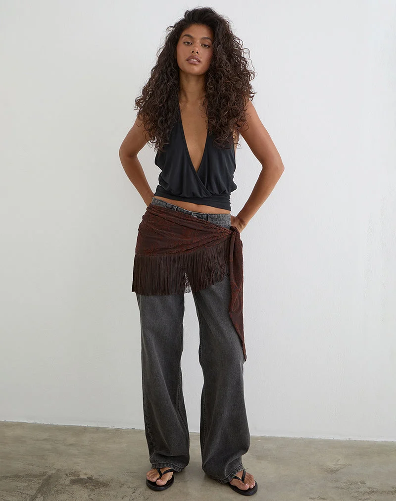 Sarong Shantari, motif « Fine Leaf Flower Ganache »