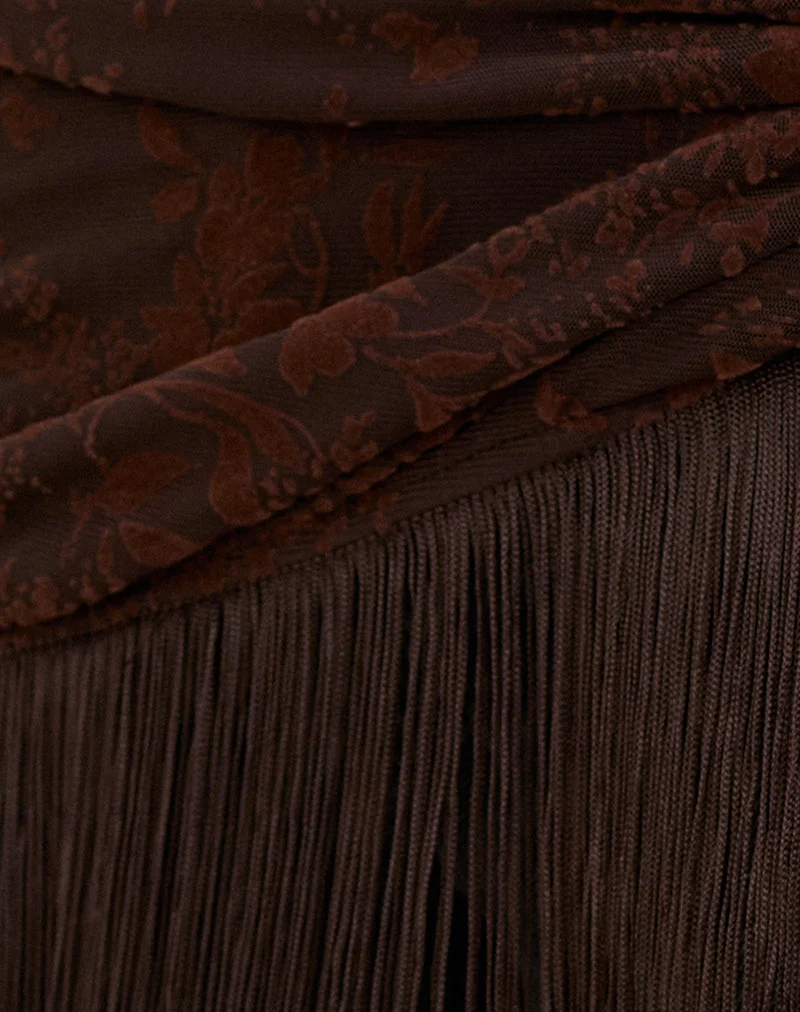 Sarong Shantari, motif « Fine Leaf Flower Ganache »