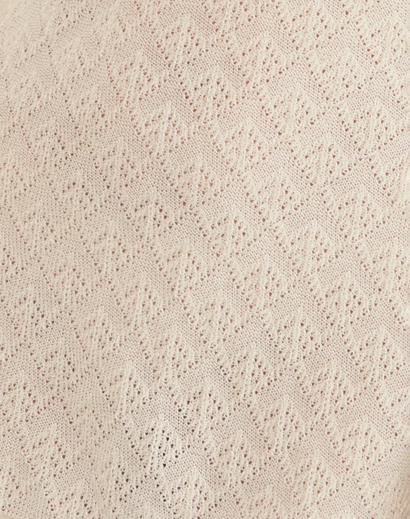 Mini robe Mariza en Pointelle Ivoire