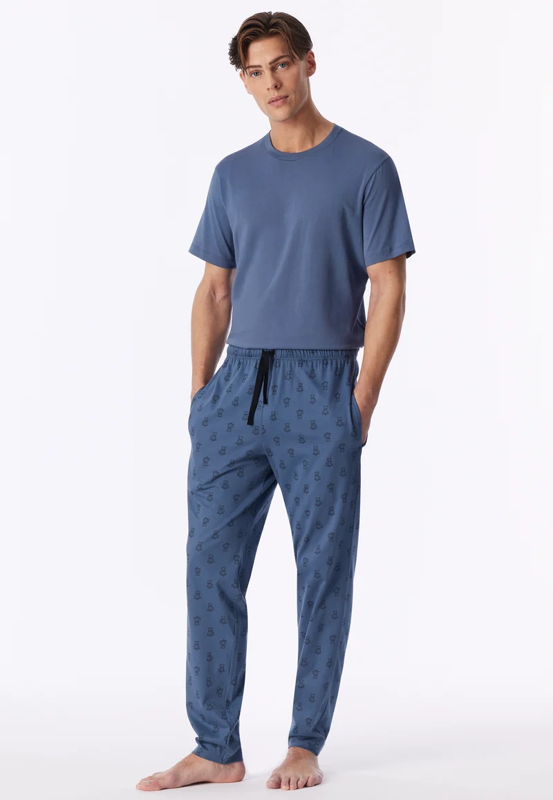 Hose Blau gemustert - Mix+Relax