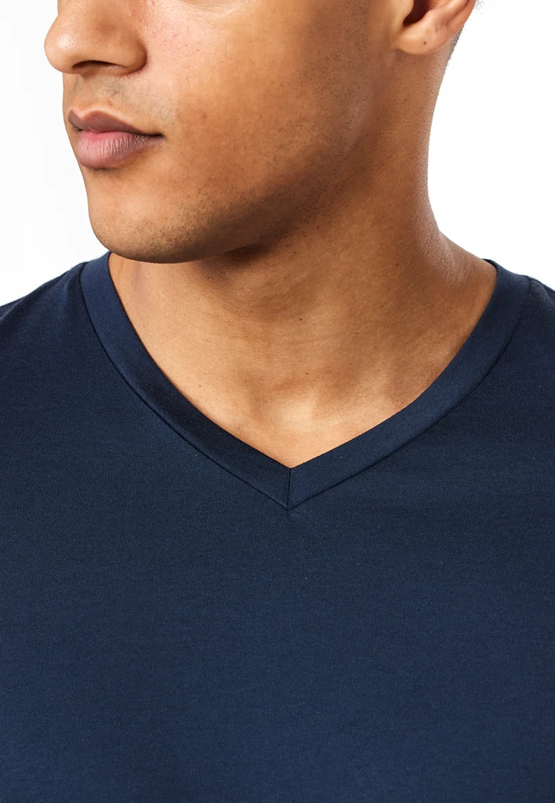 Schlafanzug mit Bündchen Blau gemustert - Casual Essentials