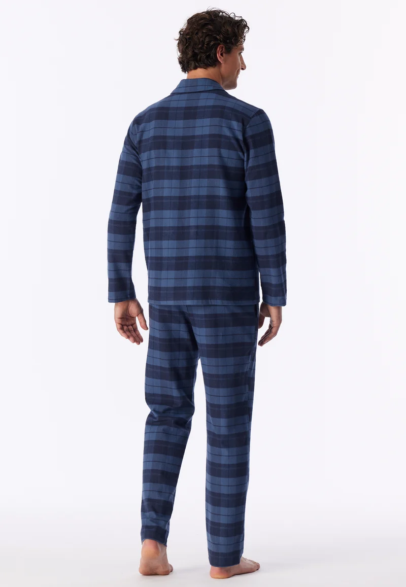 Pyjama Blau kariert - Selected Premium Warming