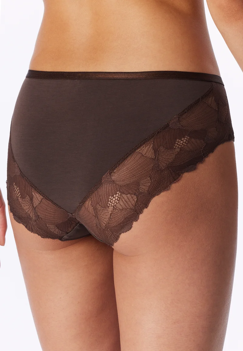 Brazilian Slip mit Spitze Braun - Unique Premium