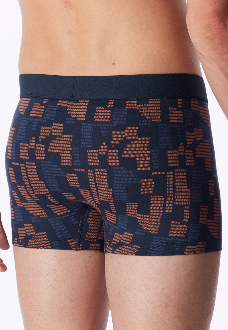 Enge Boxershorts Blau/Orange gemustert - 95/5