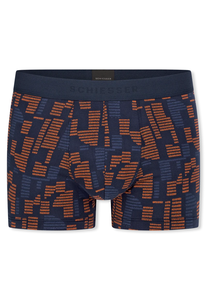 Enge Boxershorts Blau/Orange gemustert - 95/5