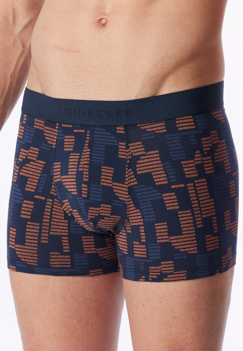 Enge Boxershorts Blau/Orange gemustert - 95/5
