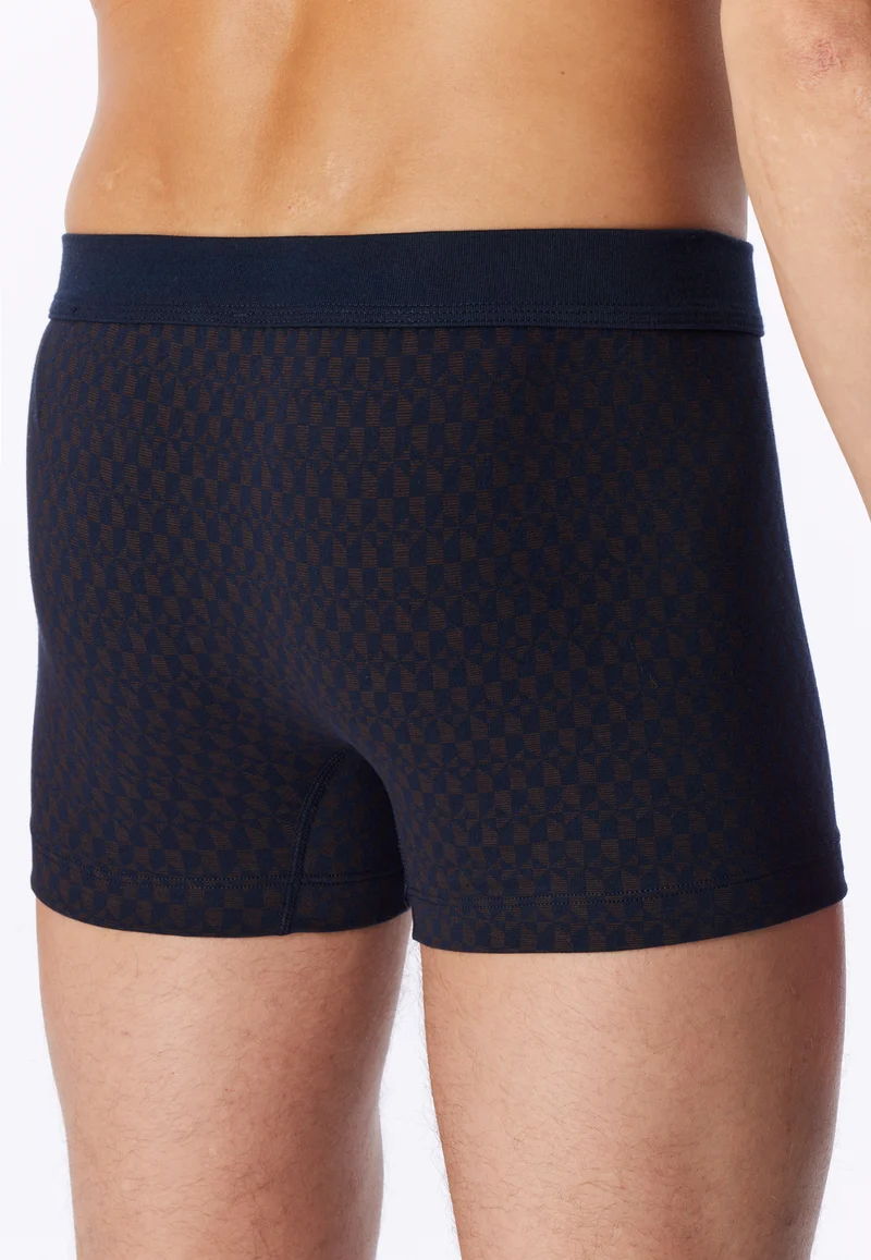 Enge Boxershorts Blau/Orange gemustert - 95/5