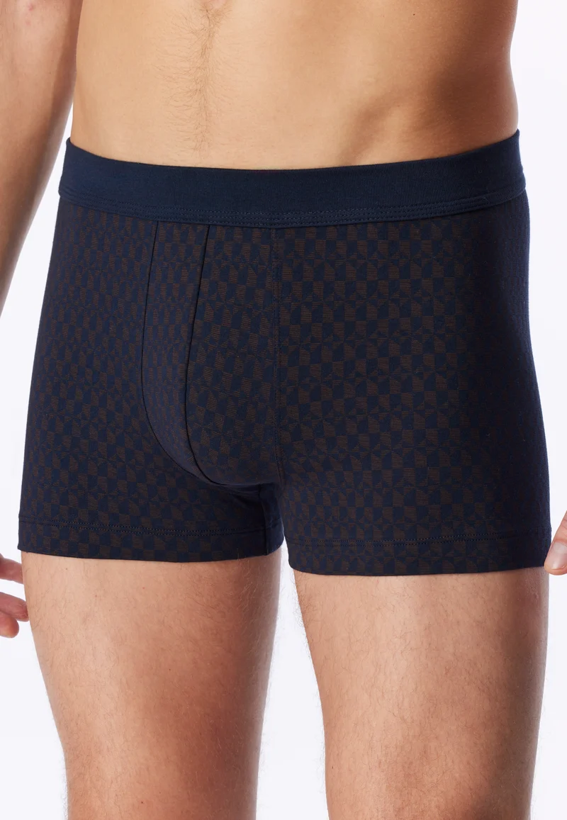 Enge Boxershorts Blau/Orange gemustert - 95/5