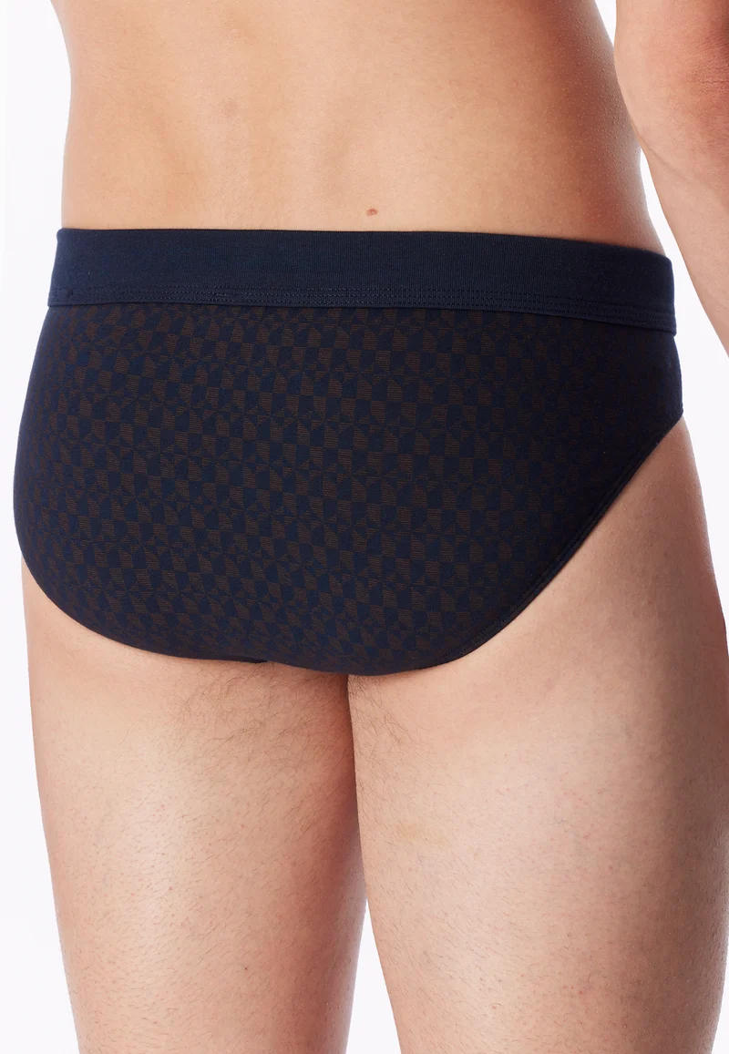 Slip Blau/Orange gemustert - 95/5