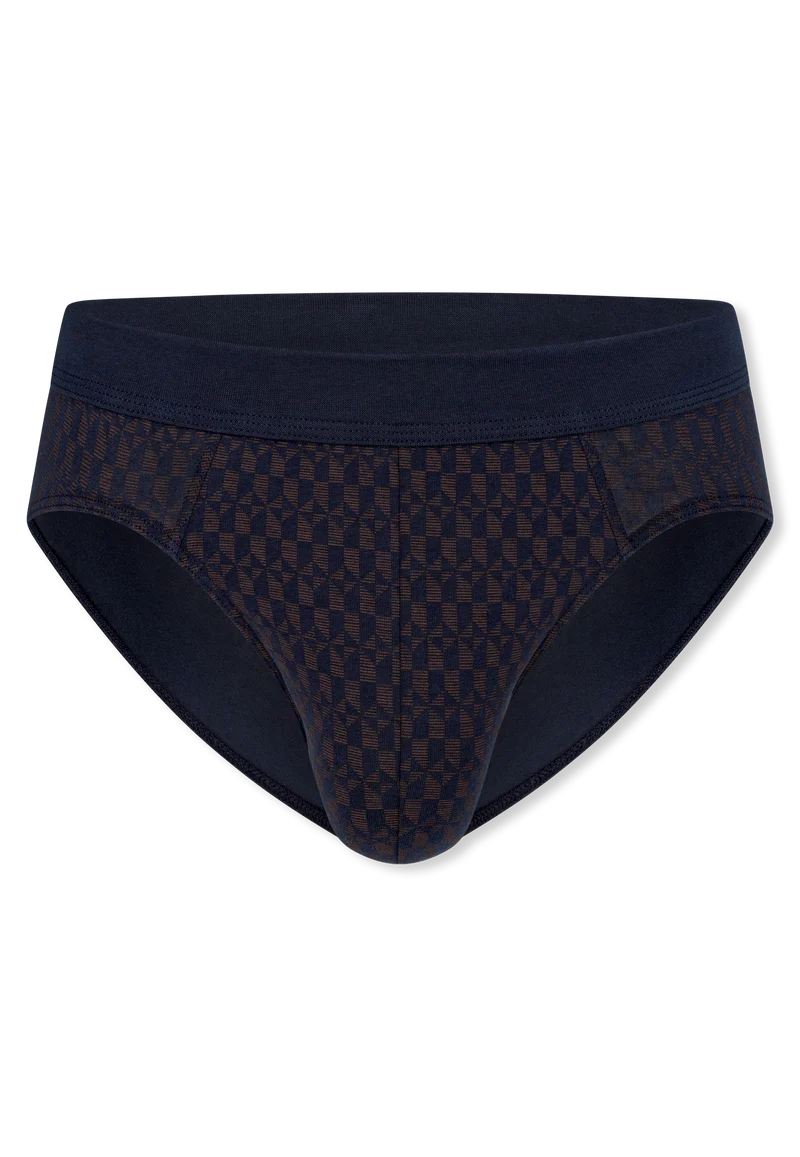 Slip Blau/Orange gemustert - 95/5