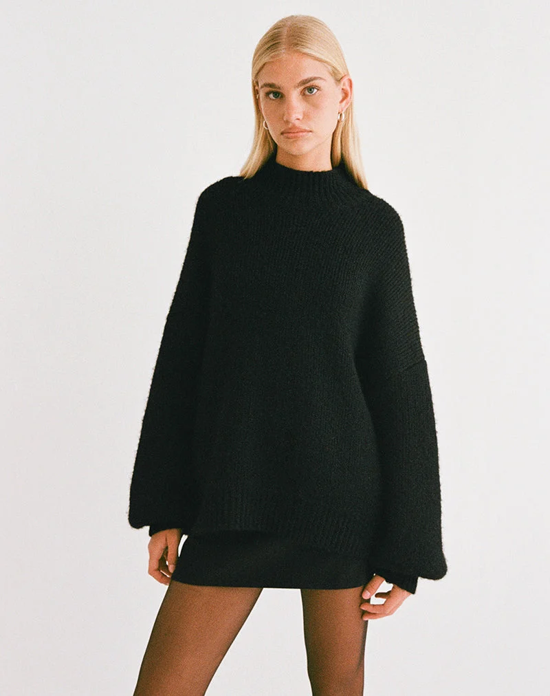 Pull oversize Amato en noir