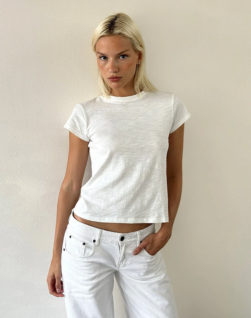 Clio Baggy Tee en ivoire