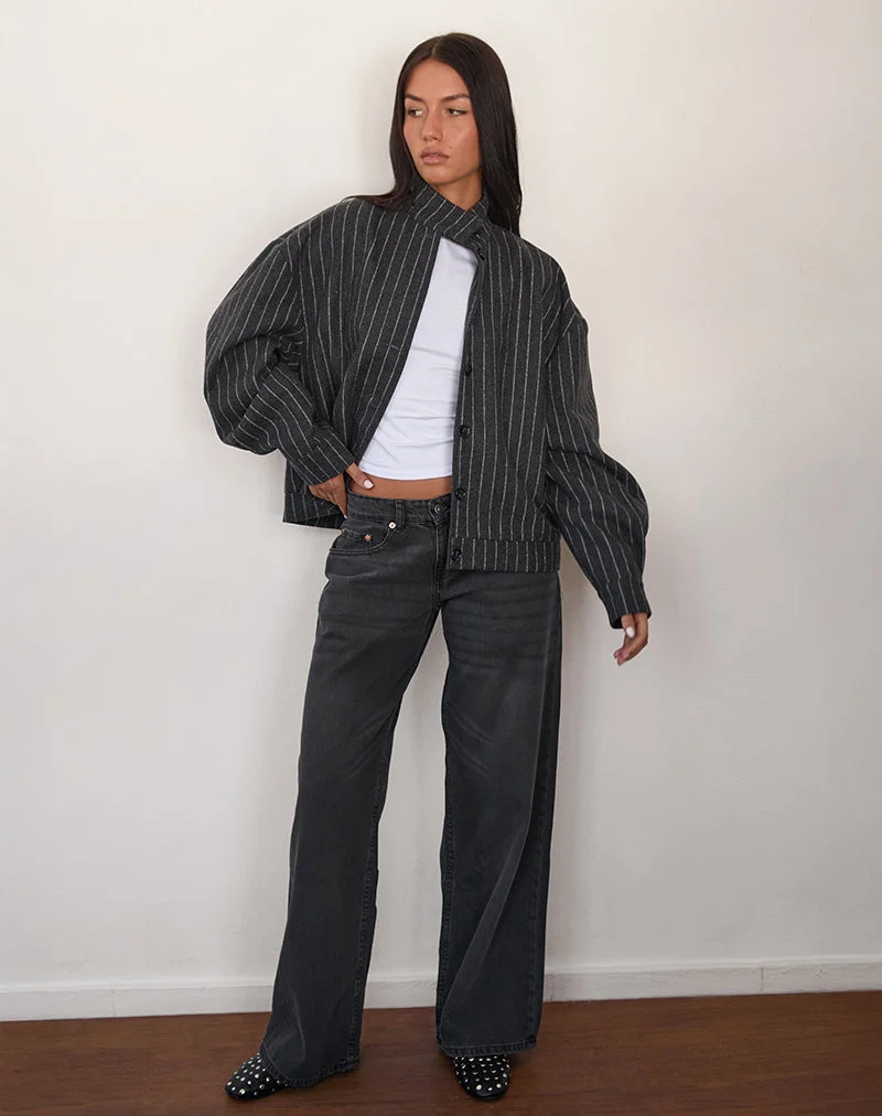 Veste Lastika à rayures anthracite