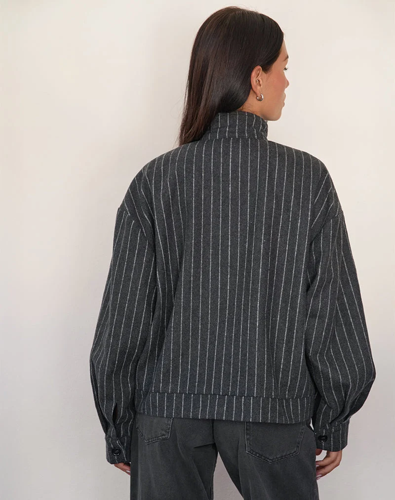 Veste Lastika à rayures anthracite
