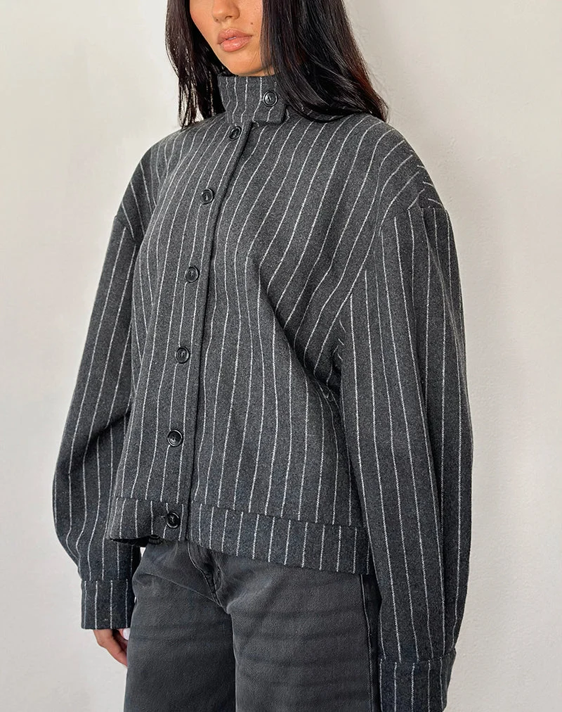 Veste Lastika à rayures anthracite