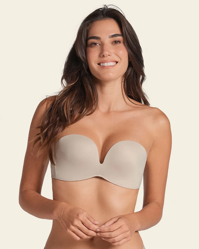 Soutien-gorge sans bretelles à push-up rembourré