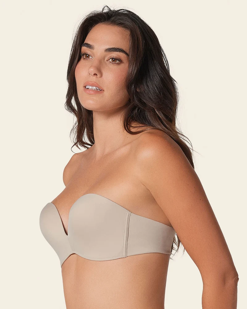 Soutien-gorge sans bretelles à push-up rembourré