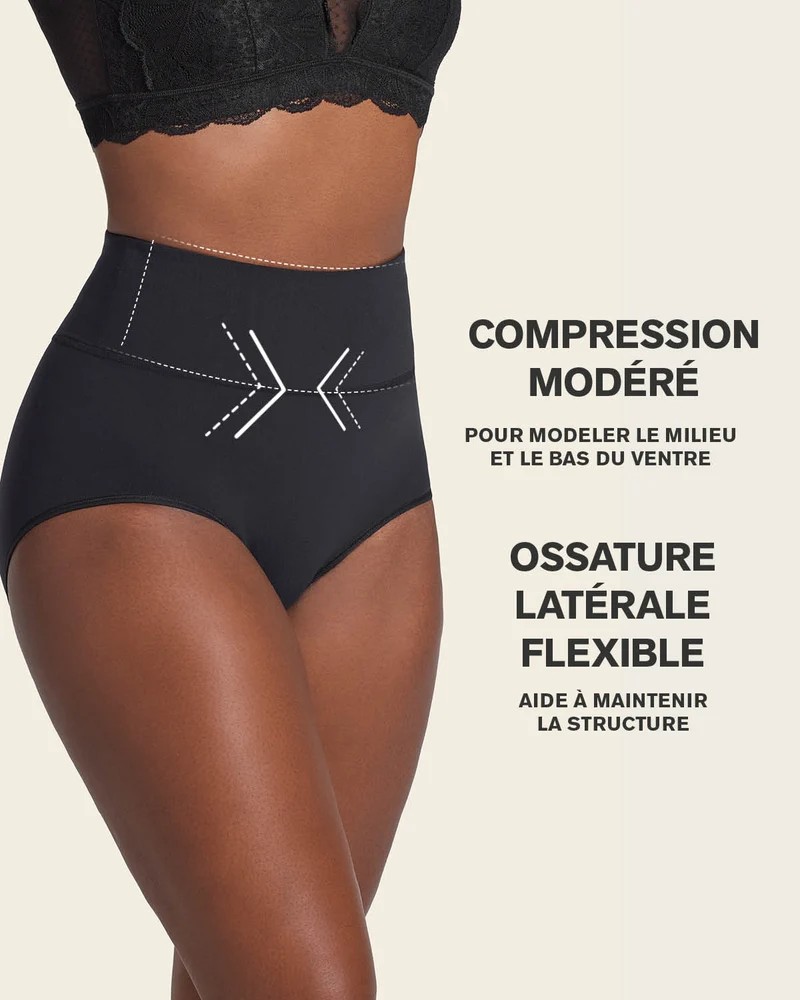 Bas amincissant doux à taille haute