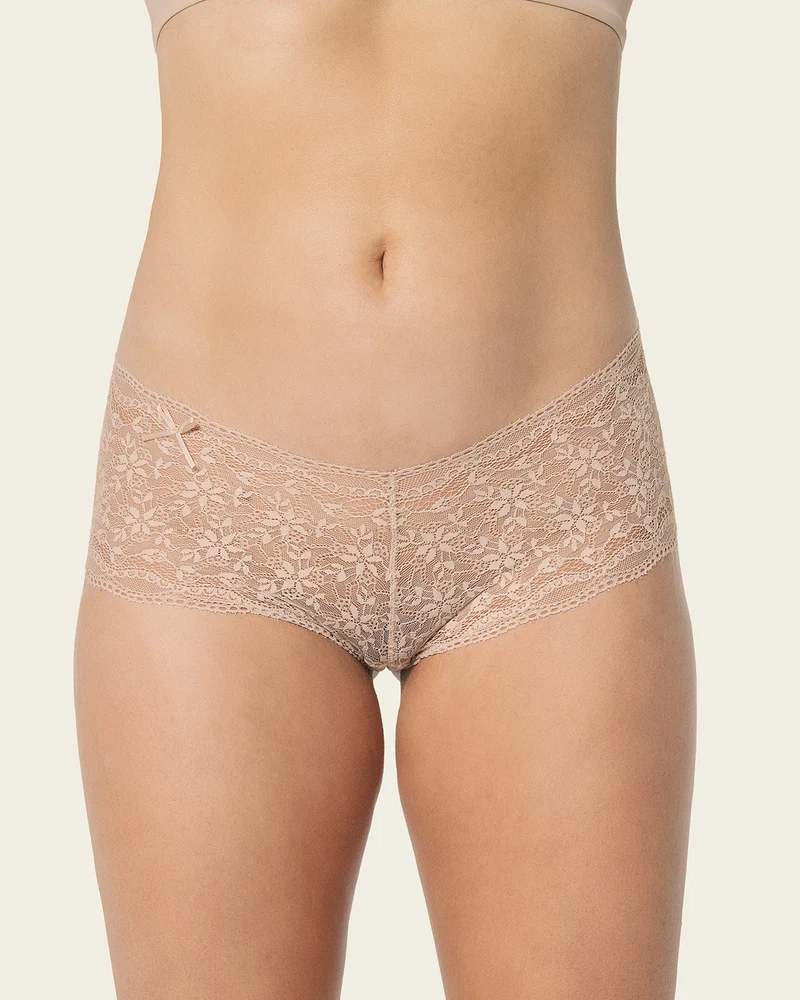 Culotte style hipster en dentelle sexy avec gousset en coton